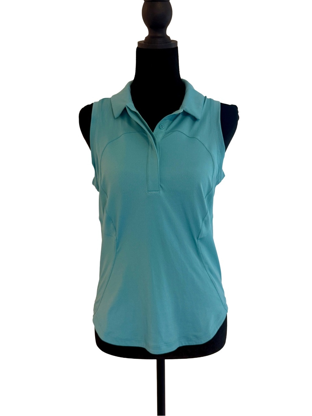 Lululemon Teal Sleeveless Polo Tank Top Athletic Golf Shirt Size 6